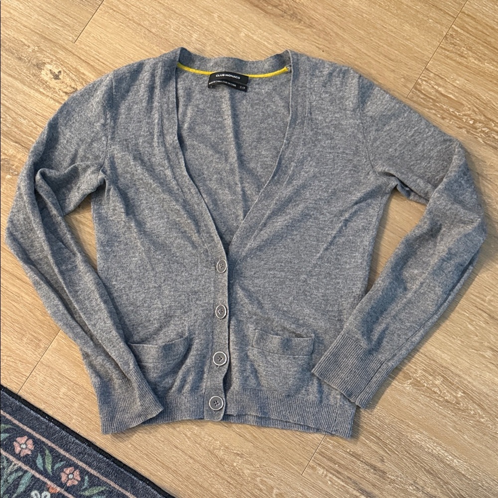 Club Mónaco grey cardigan women size small